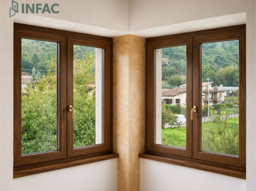 Infissi in PVC effetto legno a Bergamo